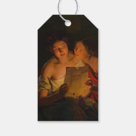 Etiqueta Para Presente Mulheres lendo uma carta de amor (por Waldmüller)
