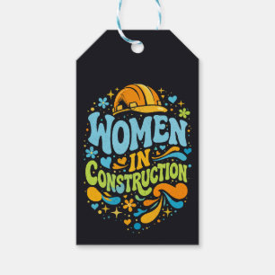 Etiqueta Para Presente Mulheres na Construção Retro Empoderamento