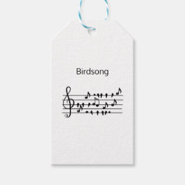 Etiqueta Para Presente Música de pássaros, pássaros em uma linha, persona