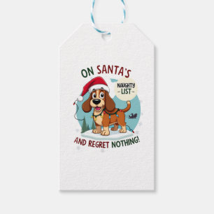 Etiqueta Para Presente Na Lista de Natal do Papai Noel de Mau Comportamen