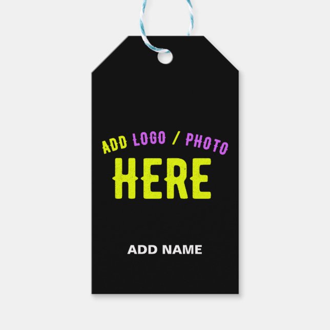 ETIQUETA PARA PRESENTE NA MODA MODERNO PERSONALIZÁVEL NEGRO VERIFICADO CO (Frente)