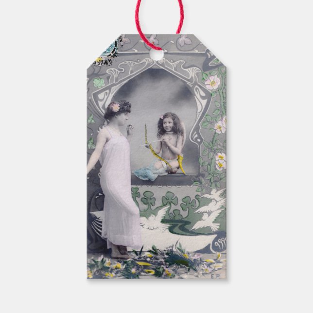 Etiqueta Para Presente namorados Art Nouveau 1904 (Frente)
