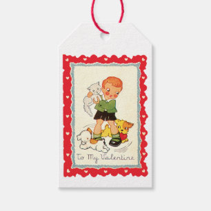 Etiqueta Para Presente Namorados Boy com Cachorros e gatinhos