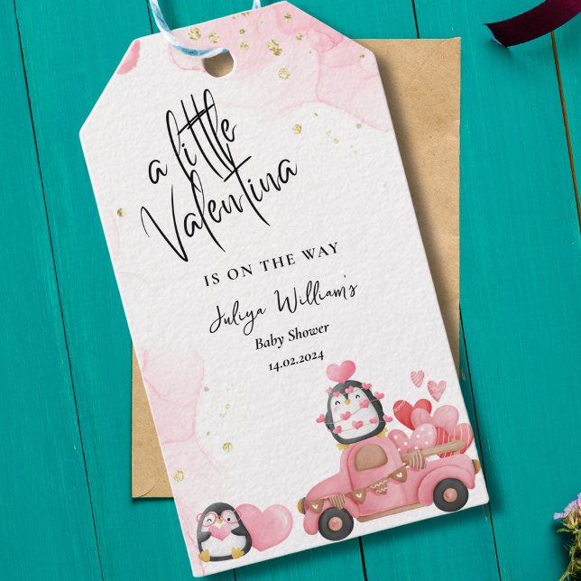 Etiqueta Para Presente Namorados rosa bebê chá convite (Criador carregado)