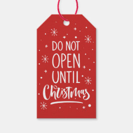 Etiqueta Para Presente Não Abrir Até O Feriado Da Carta De Natal