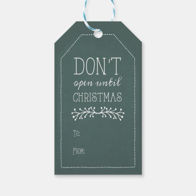 Etiqueta Para Presente Não abrir até o Natal (Frente)