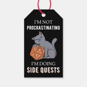 Etiqueta Para Presente Não Estou Procrastinando Estou Fazendo Missões Par