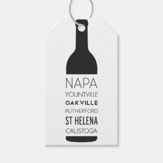Etiqueta Para Presente Napa Valley Cities Wine Bottle Wedtle Favor de Cas