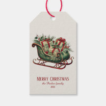 Natais vintages com presentes e verde