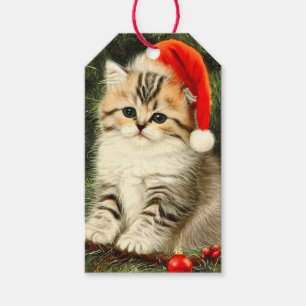 Etiqueta Para Presente Natais vintages Kitten