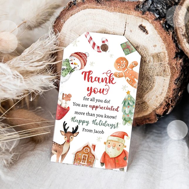 Etiqueta Para Presente Natal Agradecimento Apreciação Família (Criador carregado)