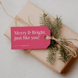 Etiqueta Para Presente Natal Alegre e Brilhante