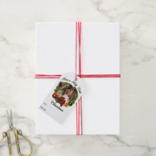 Etiqueta Para Presente Natal áspero do Collie