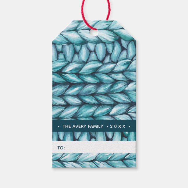 Etiqueta Para Presente Natal Azul (Frente)