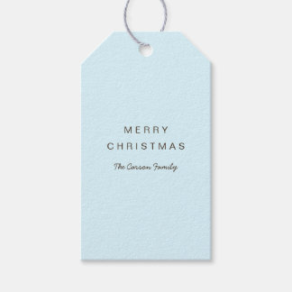 Etiqueta Para Presente Natal Azul Claro Colorido Simples Moderno