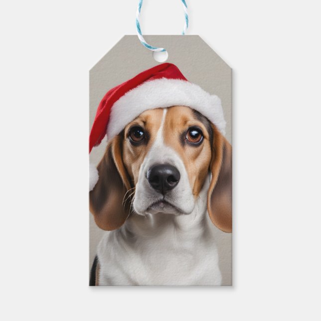 Etiqueta Para Presente Natal Beagle (Frente)