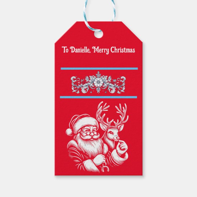 Etiqueta Para Presente Natal Belo Pai Natal (Frente)