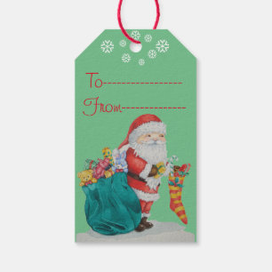 Etiqueta Para Presente Natal bonito do pai com brinquedos e presentes no