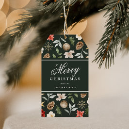 Etiqueta Para Presente Natal Botânico Festivo Feliz Natal