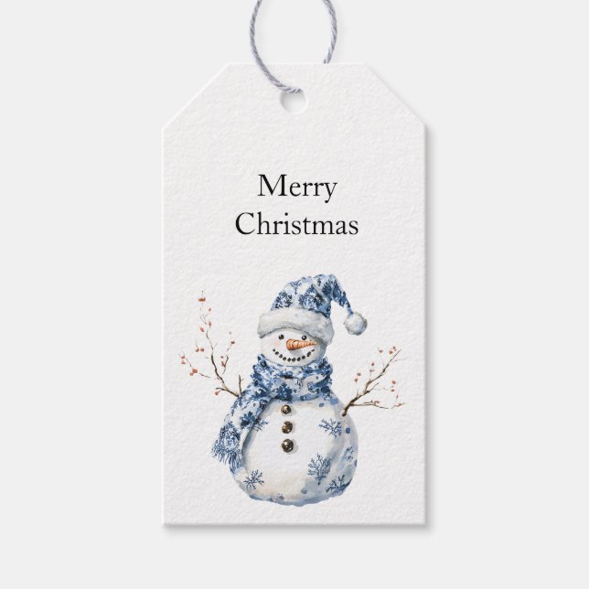 Etiqueta Para Presente Natal Branco Chic (Frente)