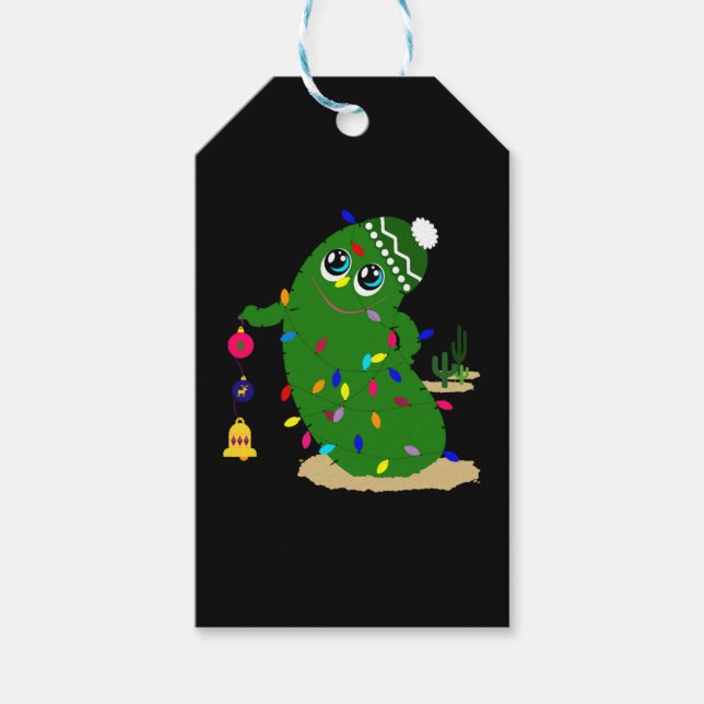 Etiqueta Para Presente natal cactus (Frente)