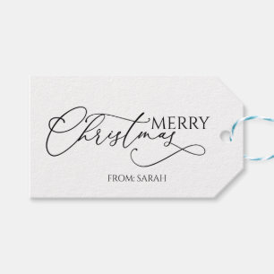Etiqueta Para Presente Natal Caligrafia Minimalista Personalizada
