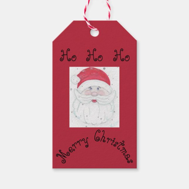 Etiqueta Para Presente Natal Clause "Ho Ho Ho Ho" (Frente)