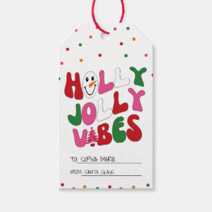 Etiqueta Para Presente Natal Colorido Alegre e Divertido