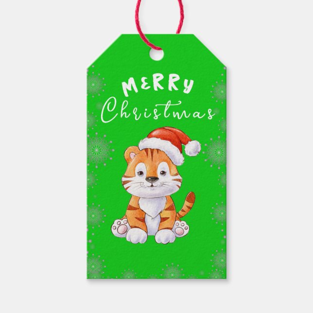 Etiqueta Para Presente Natal com gato (Frente)