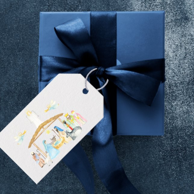 Etiqueta Para Presente Natal da Aquarela (Criador carregado)