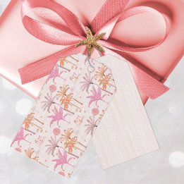 Etiqueta Para Presente Natal da Palmeira Tropical