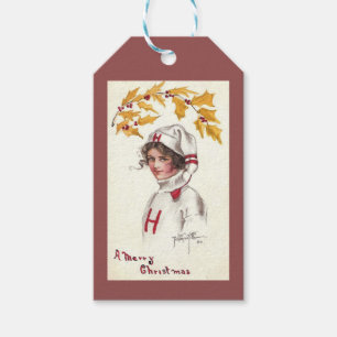 Etiqueta Para Presente Natal da universitária de Harvard do vintage