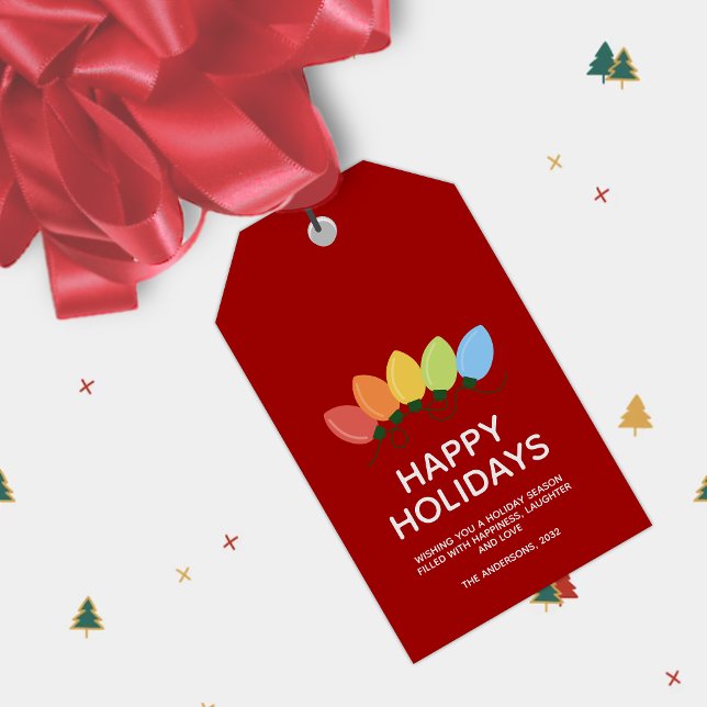 Etiqueta Para Presente Natal das Luzes Gráficas Modernas (Criador carregado)