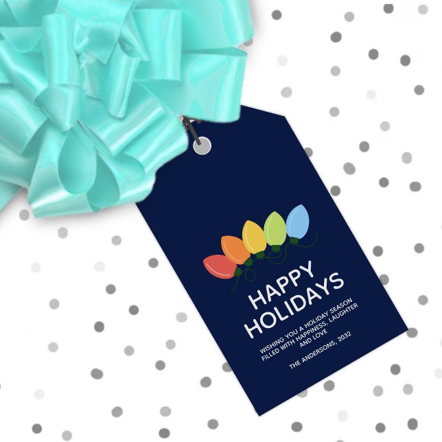 Etiqueta Para Presente Natal das Luzes Gráficas Modernas (Criador carregado)