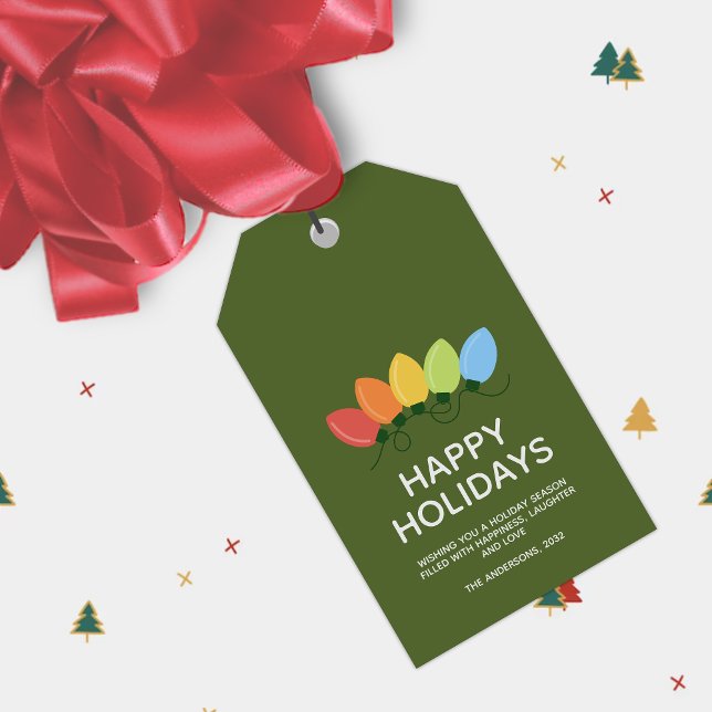 Etiqueta Para Presente Natal das Luzes Gráficas Modernas (Criador carregado)