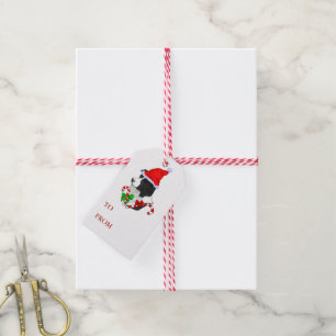 Etiqueta Para Presente Natal de border collie