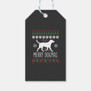 Etiqueta Para Presente Natal de Cachorro Vetor de Dogmas Alegres