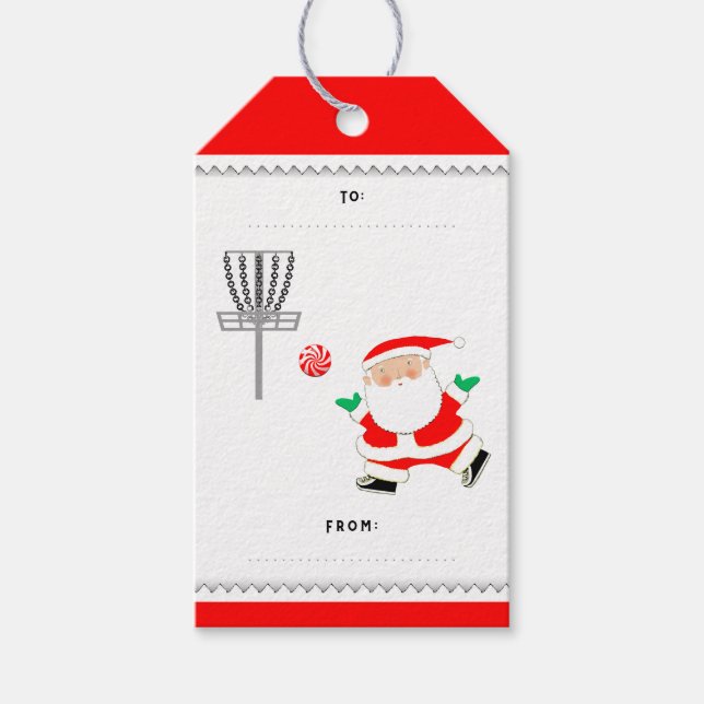 Etiqueta Para Presente Natal de Disc Golf (Frente)