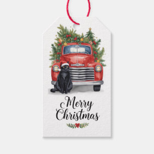 Etiqueta Para Presente Natal de Gato Negro para Amantes de Gato