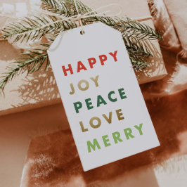 Etiqueta Para Presente Natal de Natal do Tipo Colorido Moderno