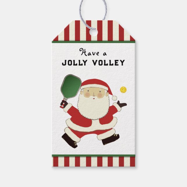 Etiqueta Para Presente Natal de Pickleball (Frente)
