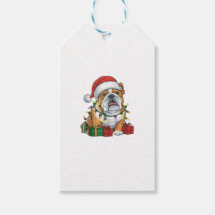 Etiqueta Para Presente Natal de Santa Hat em Inglês