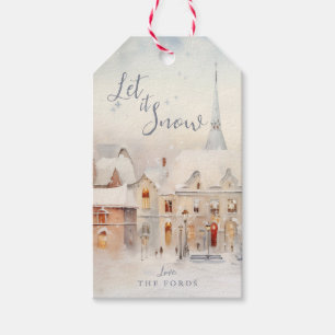 Etiqueta Para Presente Natal Deixe-o nevar