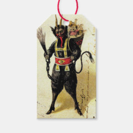 Etiqueta Para Presente Natal do Krampus Scary Demon Xmas
