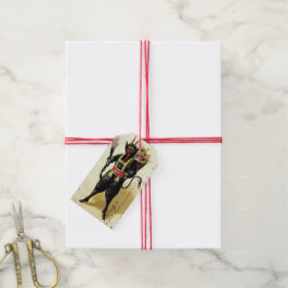 Etiqueta Para Presente Natal do Krampus Scary Demon Xmas