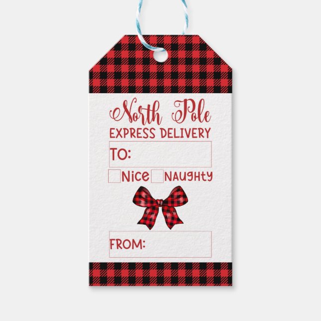Etiqueta Para Presente Natal do Polo Norte (Frente)