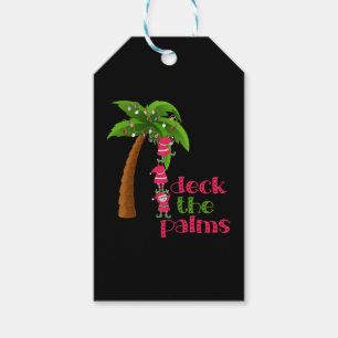 ETIQUETA PARA PRESENTE NATAL DO PRAIA, SANTAS ELVES PALM