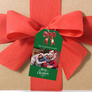 Etiqueta Para Presente Natal do roteiro de fotos do arco verde
