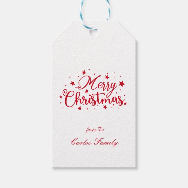 Etiqueta Para Presente Natal do script SImple (Frente)