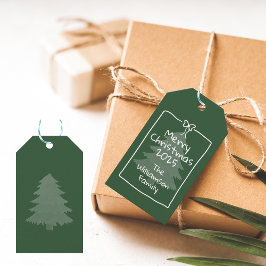 Etiqueta Para Presente Natal Doodle Caprichoso Verde Personalizado 